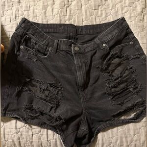 American Eagle Outfitters Distressed Dark Jean Shorts